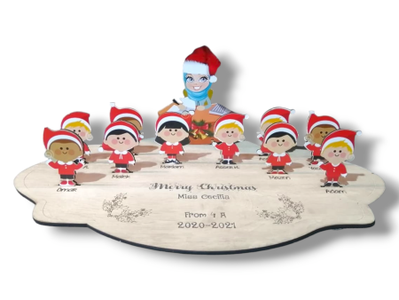 3D Wooden Christmas class table top board Online