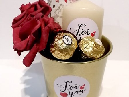 Valentine bucket (gold) For Cheap