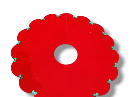 Christmas Tree Skirt (red festooned 2) For Cheap