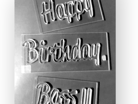 Acrylic stamp  Happy birthday Boss  Supply