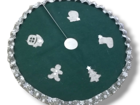 Christmas Tree Skirt (green felt) Cheap