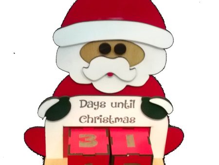 Christmas countdown stand (Santa) For Discount