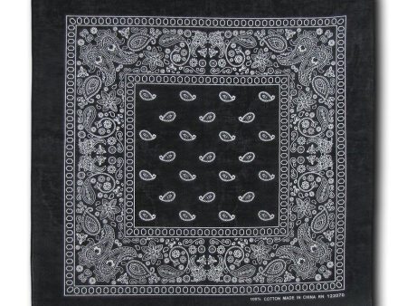 Black Bandana 100% Cotton For Cheap