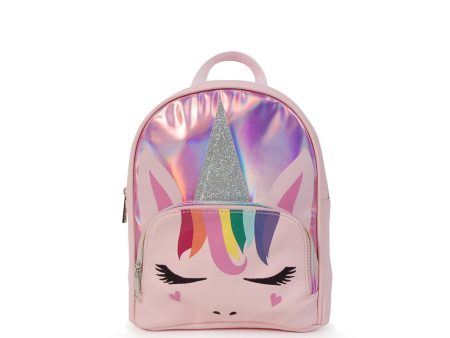 Pink Hologram Unicorn Mini Backpack For Sale