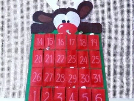 Felt Christmas Advent Calendar (Reindeer) Online Hot Sale