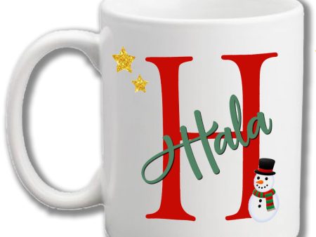 Personalized Christmas mug (Initials) Sale