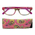 Poppin  and Lockin  Fully Magnified Colorful Reading Glasses With Matching Case on Sale