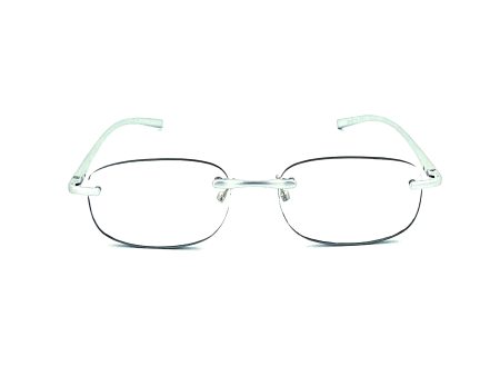 Schweet Fully Magnified Frameless Oval Reading Glasses with Aluminum Temples on Sale