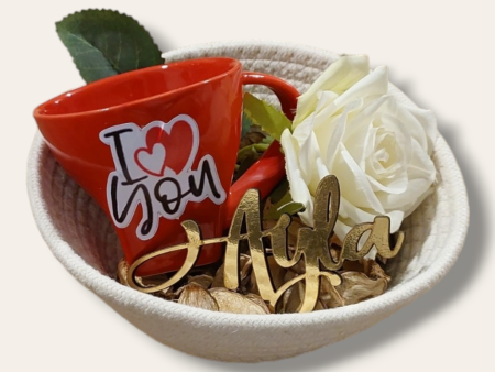 Valentine woven basket For Cheap