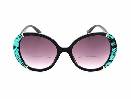 Circled Women s Large Snake Skin Bifocal Reading Sunglasses Supply