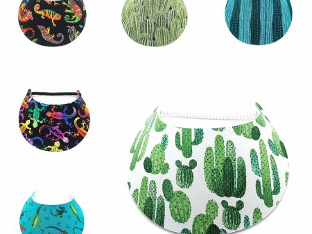 Desert and Reptiles Patterns Foam Sun Visor Fashion