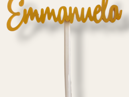 Matte acrylic topper (gold)  Name  For Cheap