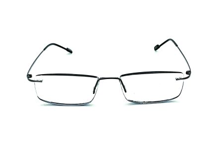 Subtle Fully Magnified Frameless Rectangle Frame Reading Glasses With Metal Temples Online