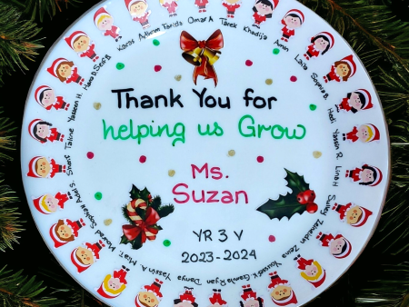 Christmas class sticker plate Sale