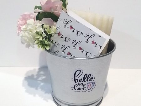 Valentine bucket (silver) Discount