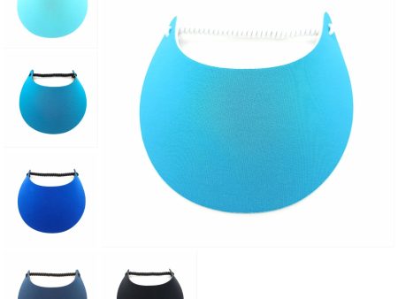 Blues and Black Solid Colors Foam Sun Visor Supply