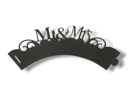 Cupcake lace wrapper (set of 12)  Mr & Mrs  Hot on Sale