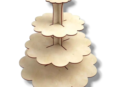 Cupcake stand (wood) 4 tiers Discount