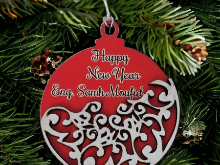 Wooden layered lace personalized ornament Online