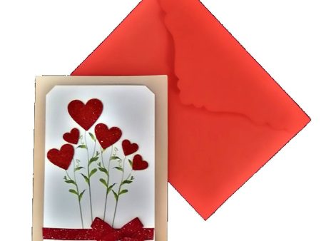 Hearts bouquet card Sale