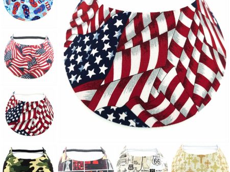 America Themed Patterns Foam Sun Visor Hot on Sale