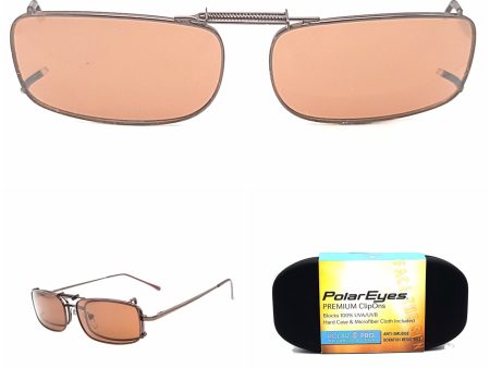 50mm Rectangular Polar Eyes Premium Polarized Clip On REC 15 50 For Discount