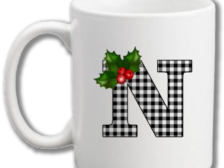 Personalized Christmas mug (Plaid letter) Online Hot Sale