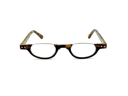 Belly Up High Power Semi-Rimless Tortoise Topless Half-Moon Reading Glasses up to +6.00 on Sale