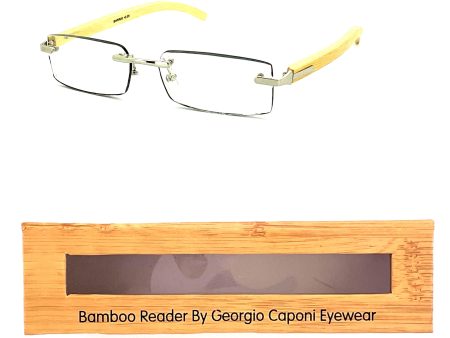 Rimless Bamboo Readers With Box Cheap