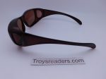 63MM Medium Polarized Fit Overs in Brown with Amber Lens Discount