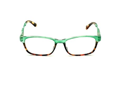 Khaki Wacky High Power Large Rectangular Shape Spring Temple Reading Glasses up to +6.00 Online Hot Sale