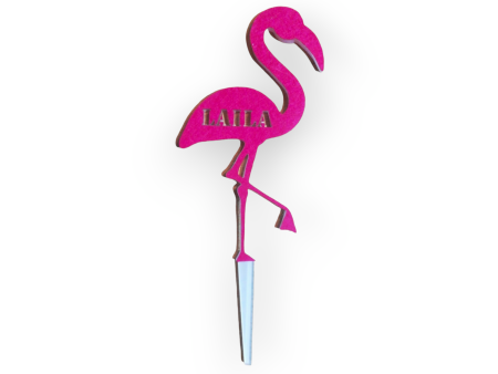 Acrylic topper (Fuschia sticker)  Flamingo  Hot on Sale