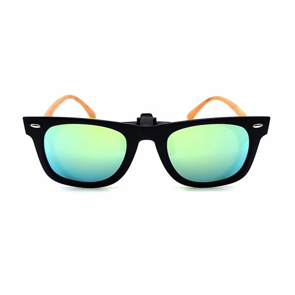 60mm Polarized Wayfarer Full Frame Clip On Fashion