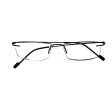 Subtle Fully Magnified Frameless Rectangle Frame Reading Glasses With Metal Temples Online