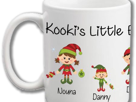 Personalized Christmas mug (Grandma s little elves) Online Hot Sale