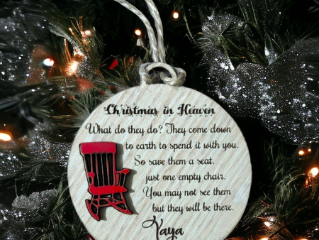 Wooden empty Christmas chair ornament Online Sale