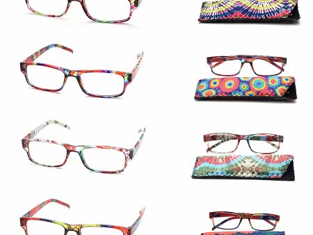 New Tie Dye Readers With Case in Four Colors Online Hot Sale