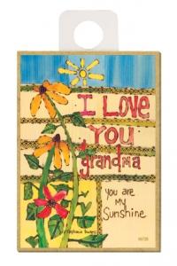 I Love You Grandma You Are My Sunshine Wood Magnet Hot on Sale